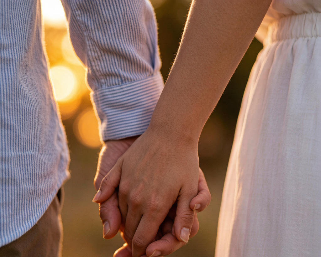 Couple in visible tension during a difficult conversation